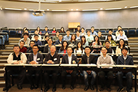 Prof. Chen Xiaofei (middle at front row) poses for a group photo with CUHK staff and students